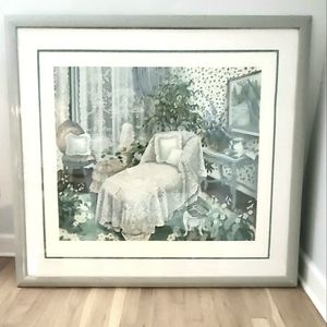Susan Rios- 'Thoughts on a Happy Ending' seriograph framed art- make an offer!
